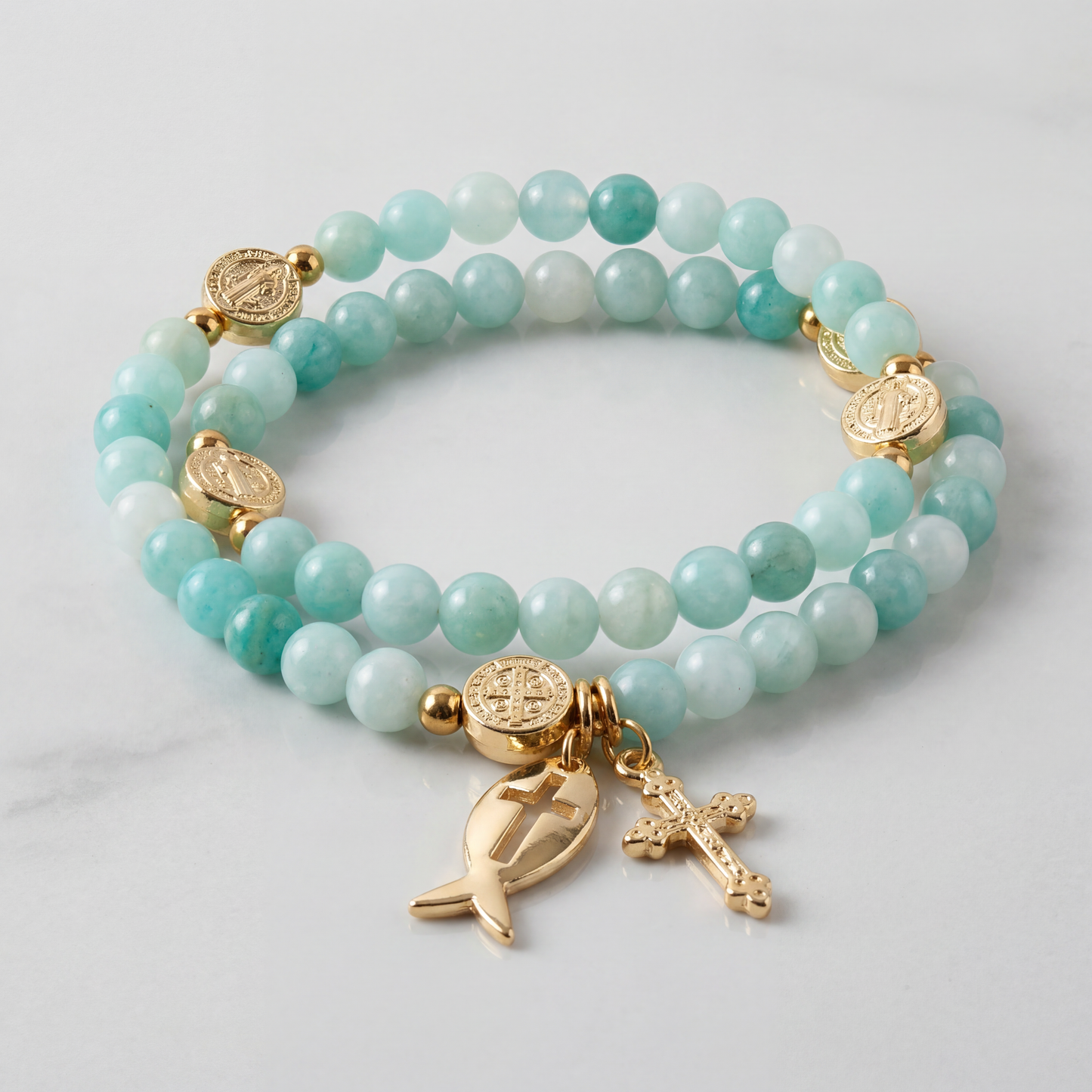 Pulsera Rosario Jade Natural